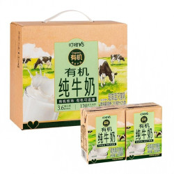 叮咚V5 3.6蛋白有机高钙纯牛奶 200mL*15盒/箱*2件