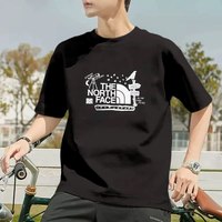 北面 男T恤新款情侣印花圆领短袖户外透气The North Face