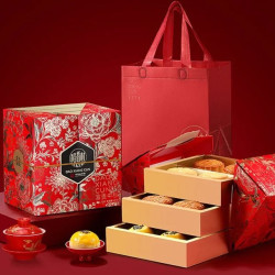 稻香村 月饼礼盒 蛋黄莲蓉五仁椰蓉传统广式富贵中秋600g