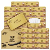 清风 厚柔亲肤 金装系列抽纸 4层*80抽*36包 170mm*154mm