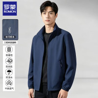 罗蒙 秋季立领冲锋夹克外套 深藏青