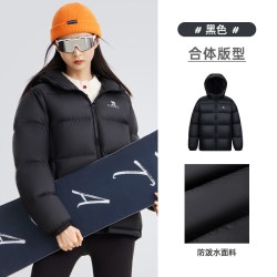 骆驼 火焰山羽绒服女装2026冬季连帽防泼水情侣保暖面包服外套