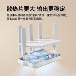 中兴 巡天BE3600Pro千兆无线家用路由器2.5G网口双频聚合WiFi7路由