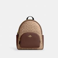 COACH Court 27双C老花拉链开合女包日常通勤双肩包背包CZ176