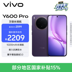 vivo Y600Pro 10200mAh蓝海电池 星曜紫 8GB+512GB 5G手机