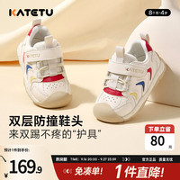 卡特兔 婴儿学步鞋 白红-皮面 23码