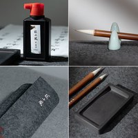 張小鳳 张小凤毛笔初学砚台毛毡套装小学生初学者文房四宝笔墨纸砚书法专用成人毛笔字收纳儿童练字工具字帖练习专业