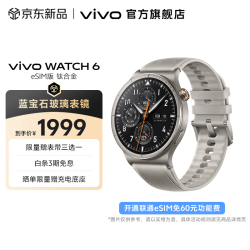 vivo WATCH 6 蓝宝石玻璃表镜  21天蓝牙轻度续航 智能手表 钛合金 eSIM版