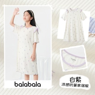 巴拉巴拉 女童睡裙宝宝家居服裙儿童裙子空调裙2026夏装新款童装