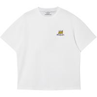 JACK&JONES 【BSQ联名】男短袖T恤上衣胶印图案纯棉罗纹圆领宽松舒适休闲