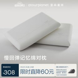 亚朵星球 慢回弹记忆棉 低枕一对装 枕芯