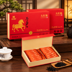 签茶院 茶湾武夷岩茶大红袍乌龙茶礼盒装送礼岩茶礼盒送礼  福建安溪大红袍150g（5g*30泡）*2盒