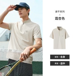 navigare [速干]Navigare意大利小帆船夏季立领男士上衣休闲短袖T恤