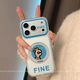 C iPhone 11-17系列手机壳 蓝色英文很好 带支架