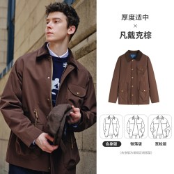 NVG·YOUNG NAVIGARE意大利小帆船巴恩风男士休闲工装翻领夹克外套秋季宽松