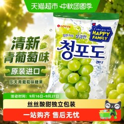 乐天 青葡萄味水果硬糖 153g 袋装