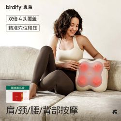 birdify 岚鸟B40按摩器腰背部靠枕热揉捏靠垫按摩仪车载家用按摩