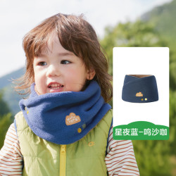 kk树 儿童围巾 星夜蓝-鸣沙咖 均码