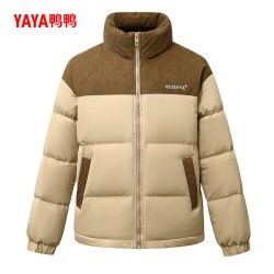 鸭鸭羽绒服 男短款2025冬季新款时尚休闲男女同款保暖加厚情侣外套