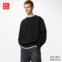 优衣库 卫衣/长袖男装女装/运动衫486117 09 黑色 L