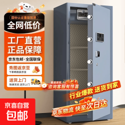 保险柜保密柜存钱箱家用小型指纹密码WiFi保险箱办公全钢防盗可入墙床头柜 150CM简约蓝 WIFI指纹款