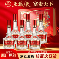 五粮液 股份出品 禧韵 浓香型白酒 52度纯粮酒 500ml*6瓶整箱原箱礼盒装