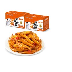 劲仔 小鱼仔40包小鱼干湖南特产香辣味休闲食品海味零食小吃旗舰店