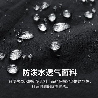 罗蒙 防泼水连帽冲锋夹克 军绿色 XL(180) 男士外套