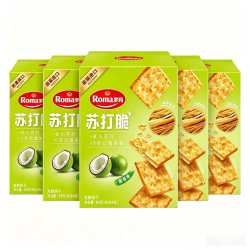 ROMA 罗玛 苏打脆发酵饼干 椰香味 84g*5盒
