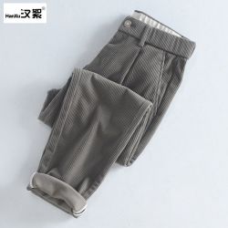 汉絮 男士灯芯绒休闲裤 加绒款