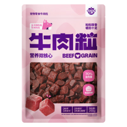 奥丁 狗狗零食 训犬训练奖励用 肉干 牛肉粒-200g*3包