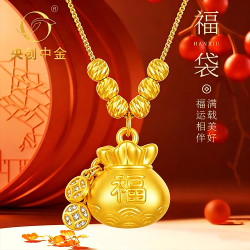 纳福吉祥财宝福袋项链女精美百搭套链
