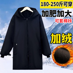 加肥加大罩衣成人加绒耐脏厨房干活穿围裙长袖上班工厂外穿工作服