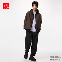 优衣库 运动长裤/加长款男装休闲裤裤子486121 09 黑色 L