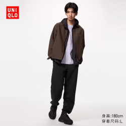 优衣库 运动长裤/加长款男装休闲裤裤子486121 09 黑色 L