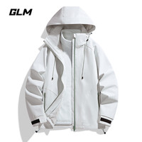 GLM 秋冬季户外登山防水防风情侣外套风衣2024日系三合一冲锋衣男