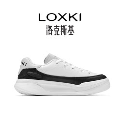 LOXKI/洛克斯基时尚板鞋休闲鞋耐磨小白鞋四季百搭男鞋夏季透气