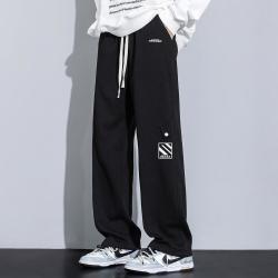 d&x 春秋季潮牌男式休闲裤青少年校园百搭运动舒适宽松垂感直筒裤