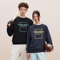 Champion 秋季印花圆领卫衣男休闲长袖上衣Inline系列