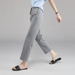 娅丽达 夏季畅销简约高腰休闲直筒裤女九分裤