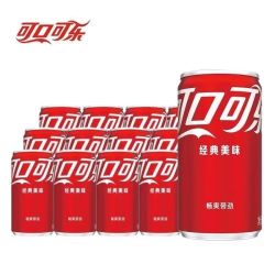 可口可乐 经典原味200ml*12迷你罐含糖碳酸饮料易拉罐汽水小罐