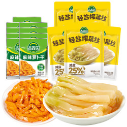 吉香居 轻盐榨菜丝萝卜干组合装（61.8g*5+15g*9）