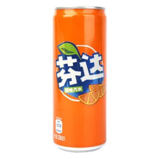 芬达 橙味汽水 330ml 碳酸饮料
