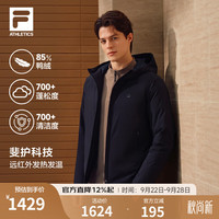 FILA 斐护科技轻薄羽 防泼水保暖 正黑色 XL 男士羽绒服