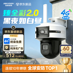 海康威视 臻全彩2.0双摄 4g监控摄像头终身全景高清监控器农村户外防水Q6