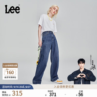 Lee A05668 高腰阔腿 中蓝色 24 女士牛仔裤