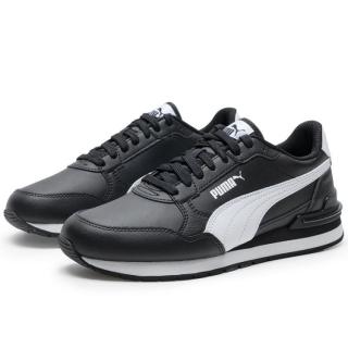 PUMA 男鞋女鞋24秋冬款Turin3运动鞋透气软皮德训鞋休闲鞋 399068-01/黑色-彪马白/撞色跑道 38.5/245mm/5.5