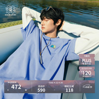 KOLON SPORT LURT6MTT54-SK 吸湿速干 天空蓝 S 短袖T恤