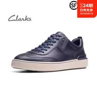 Clarks 男鞋新款商务休闲鞋缓震轻型耐磨运动休闲真皮板鞋潮流 蓝色 40