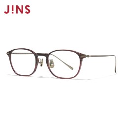 JINS 近视眼镜休闲潮流镜框β钛男女可配防蓝光镜片UUF25S204